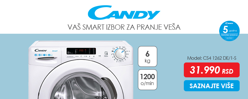 Candy SMART mašina za pranje veša CS4 1262DE/1-S - Kupi i Kuliraj - Cool Shop