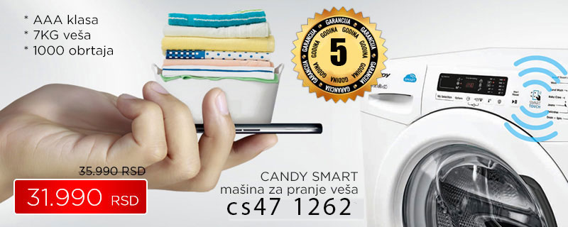 Candy SMART mašina za pranje veša CS4 1072D3/2 - Kupi i Kuliraj - Cool Shop
