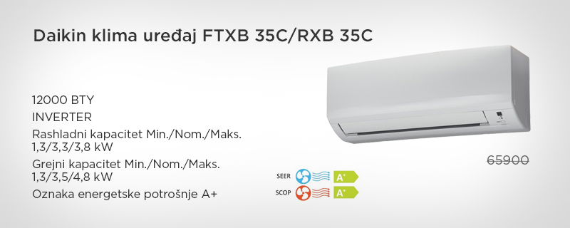 Daikin klima uređaj FTXB 35C/RXB 35C
