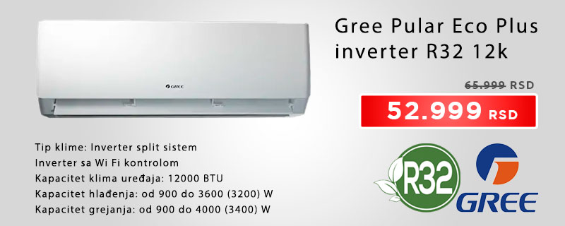 Gree Pular Eco Plus inverter R32 12k