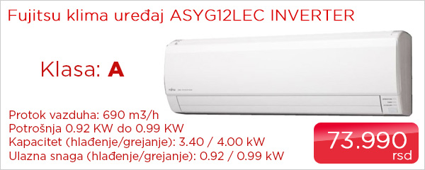 Fujitsu klima uređaj ASYG12LEC INVERTER Fujitsu klima uređaj ASYG12LEC INVERTER