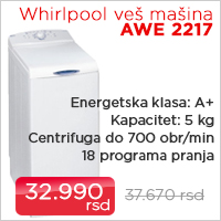 Whirlpool mašina za pranje veša AWE 2217 Whirlpool mašina za pranje veša AWE 2217