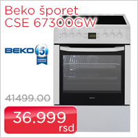 Beko šporet sa keramičkom pločom CSE 67300GW