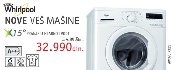Whirlpool veš mašina AWO/C 7321