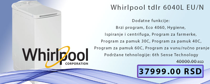 Whirlpool tdlr 6040L EU/N