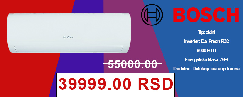 Bosch klima uređaj Climate 5000 9000 BTU - Cool Shop