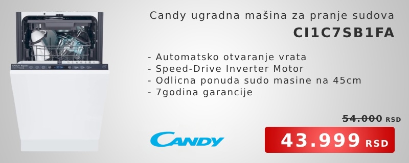 Candy mašina za pranje sudova CI1C7SB1FA