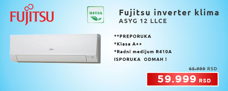 Fujitsu klima uređaj ASYG 12LLCE - Cool Shop