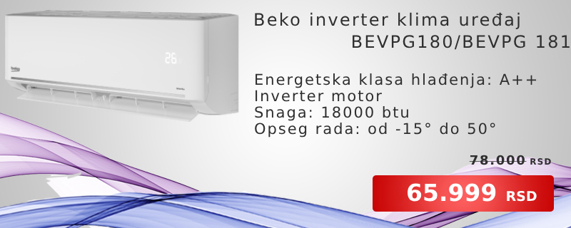 Klima inverter 18000 btu BEKO BEVPG 180/BEVPG 181