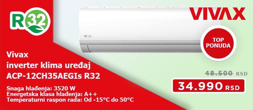 VIVAX inverter klima uređaji ACP-12CH35AEGIs R32 - Cool Shop