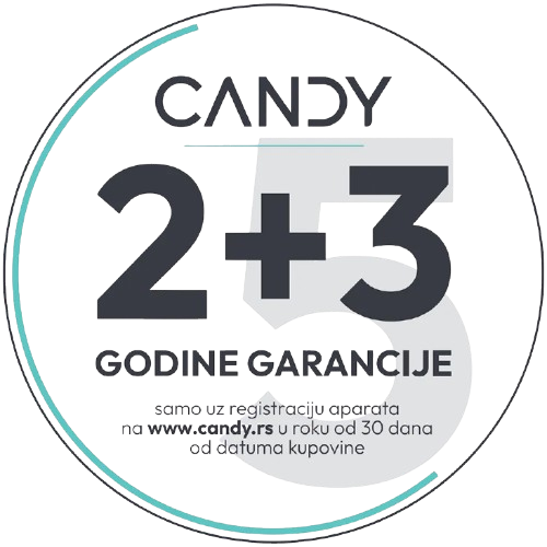 Candy ugradna tehnika produžena garancija - 2+3 godina garancije