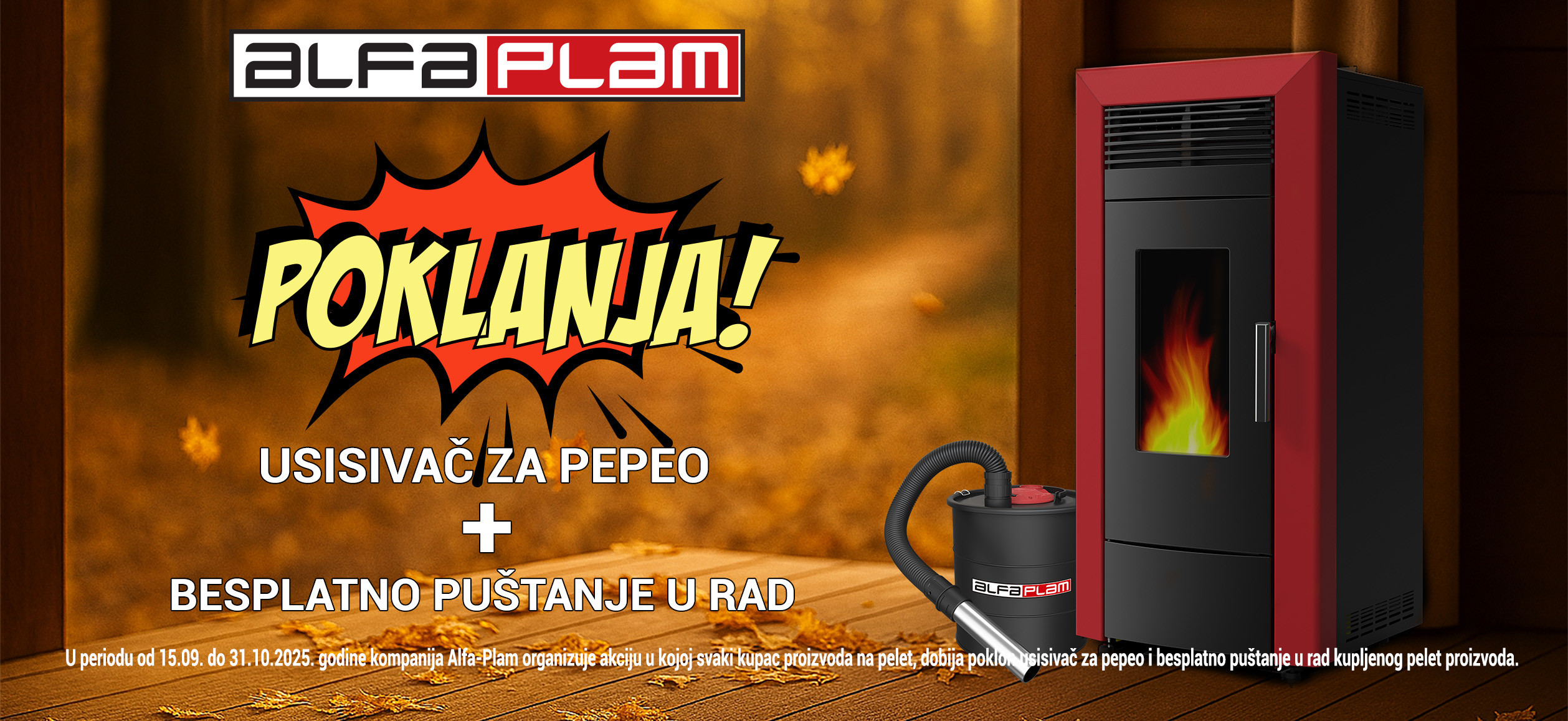 Pec na pelet Alfa plam  commo 15 krem